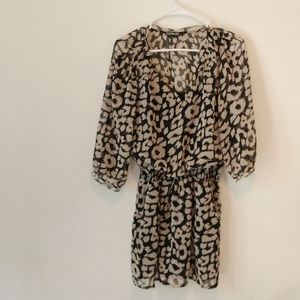 Express dress size S tan and black